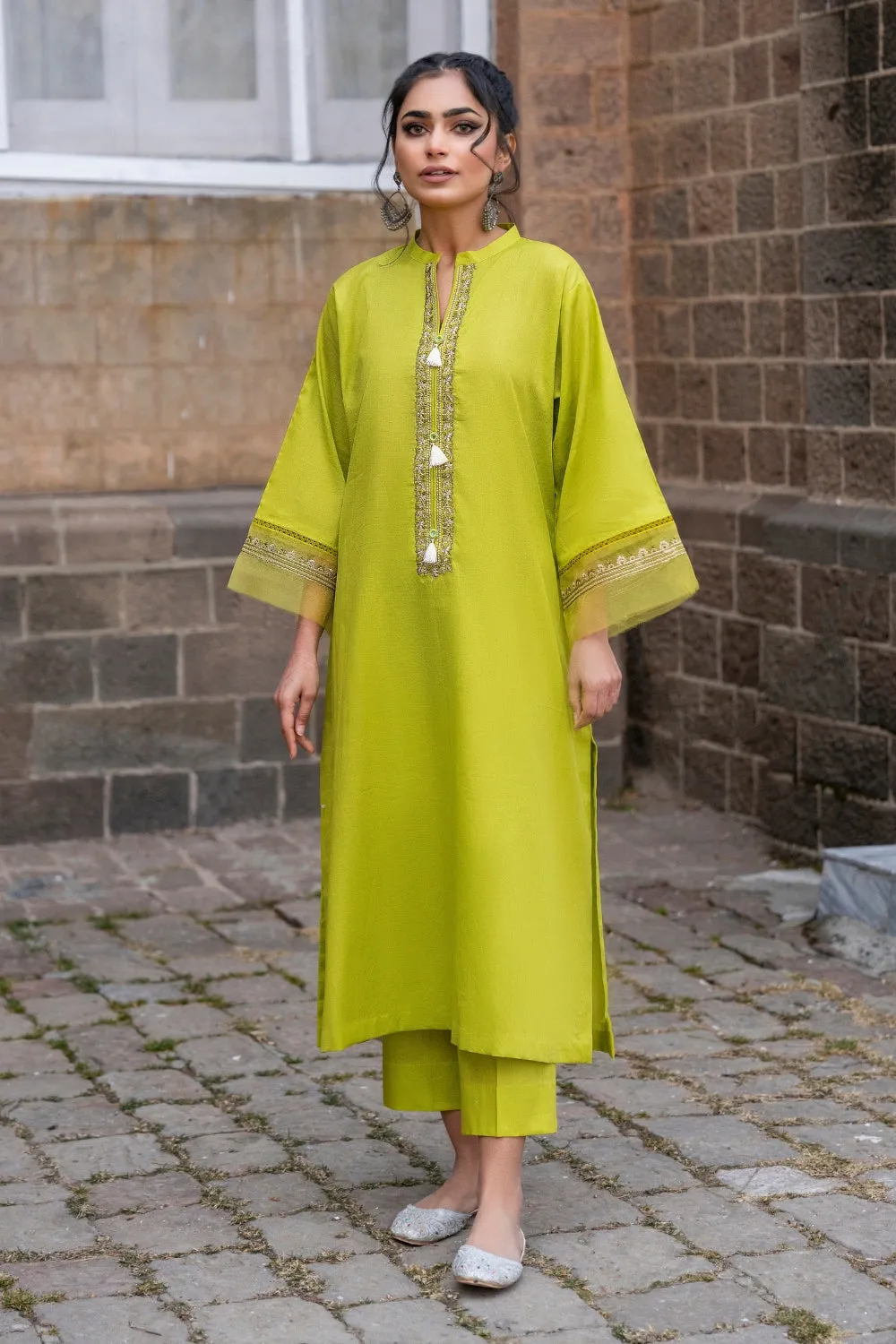 2 PC Unstitched | Embroidered Lawn Shirt   Trouser