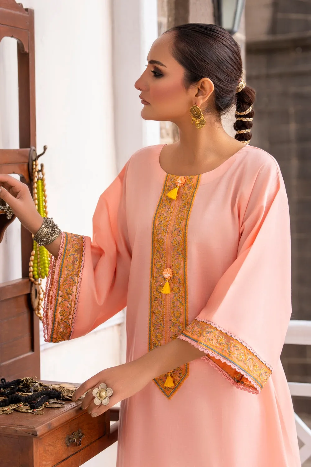 2 PC Unstitched | Embroidered Lawn Shirt   Trouser