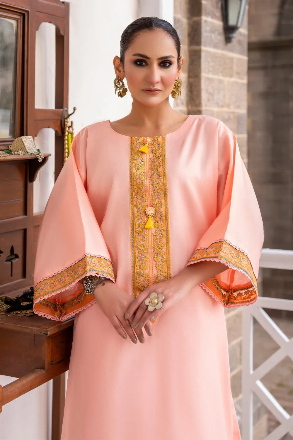 2 PC Unstitched | Embroidered Lawn Shirt   Trouser