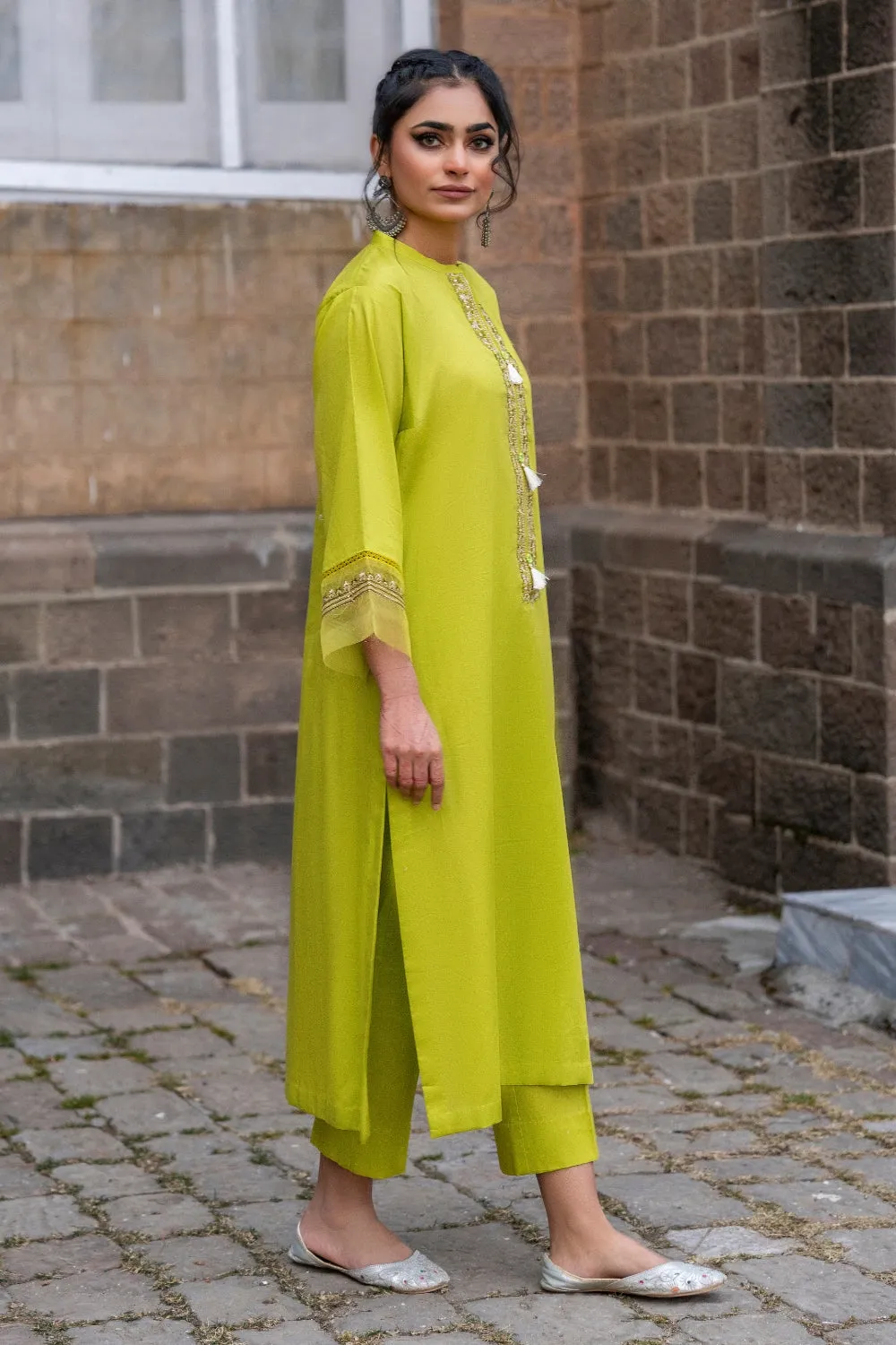 2 PC Unstitched | Embroidered Lawn Shirt   Trouser