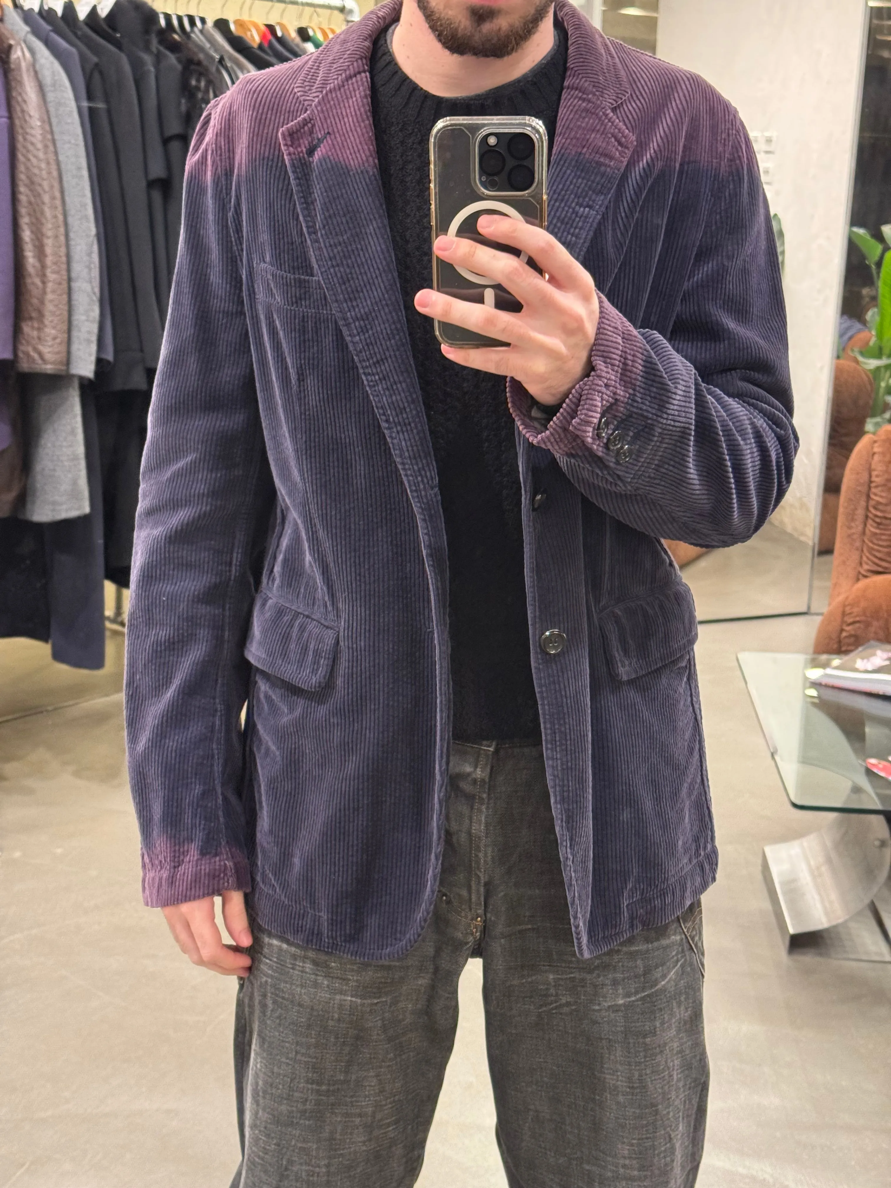 2008 Comme des Garçons gradient corduroy jacket