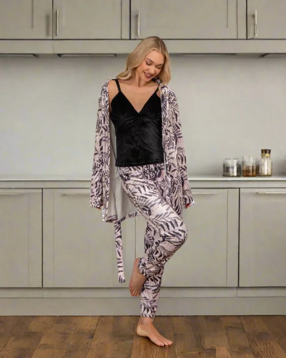 3-piece pajama set: T-shirt   pants   robe