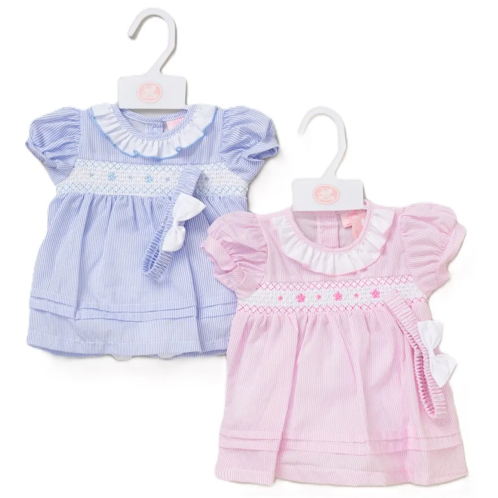 3pc Baby Girls Dress Set - Smocked (0-9m) (PK6) F09180NB