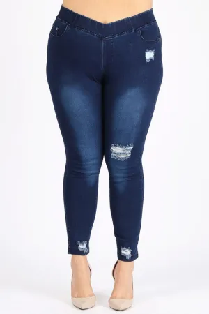 4X5X - 5X6X Plus Jeggings Denim Pants