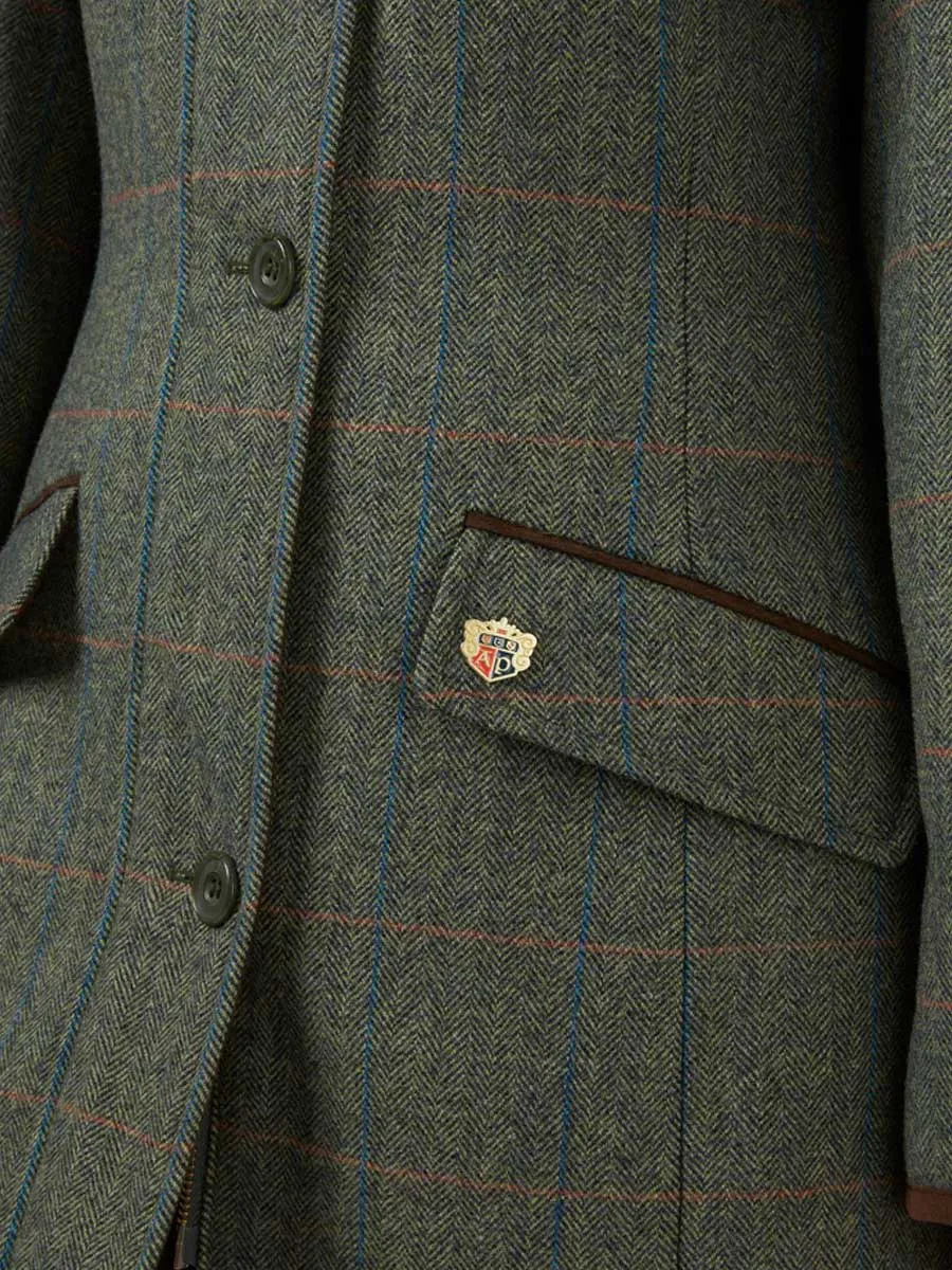 50% OFF ALAN PAINE Combrook Field Coat - Ladies Tweed - Spruce - Size: UK 10