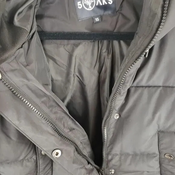 5oaks Black Puffer Jacket Women's Size XS NWT