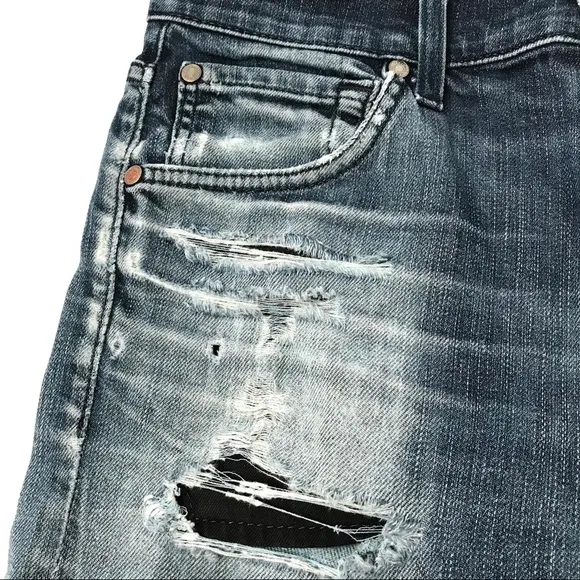 7 FOR ALL MANKIND DISTRESSED STRAIGHT LEG SIZE 30