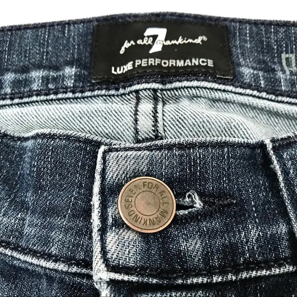 7 FOR ALL MANKIND DISTRESSED STRAIGHT LEG SIZE 30