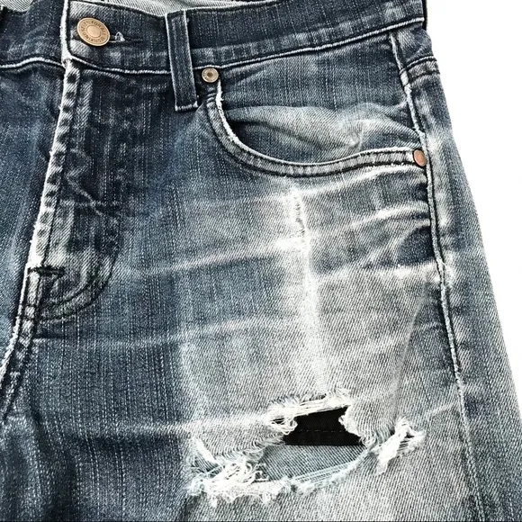 7 FOR ALL MANKIND DISTRESSED STRAIGHT LEG SIZE 30