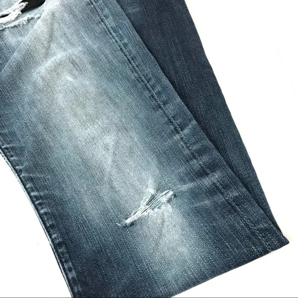 7 FOR ALL MANKIND DISTRESSED STRAIGHT LEG SIZE 30