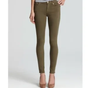 7 for All Mankind Green Skinny Jeans