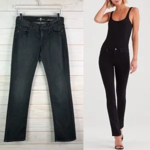 7 For All Mankind Jeans Straight Leg Black Size 26