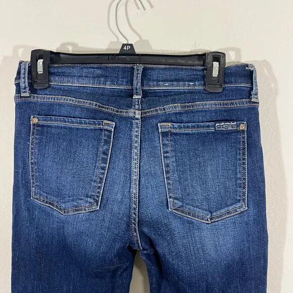 7 for all Mankind Women's B(AIR) Dark Wash Ankle Skinny Jeans Size 28
