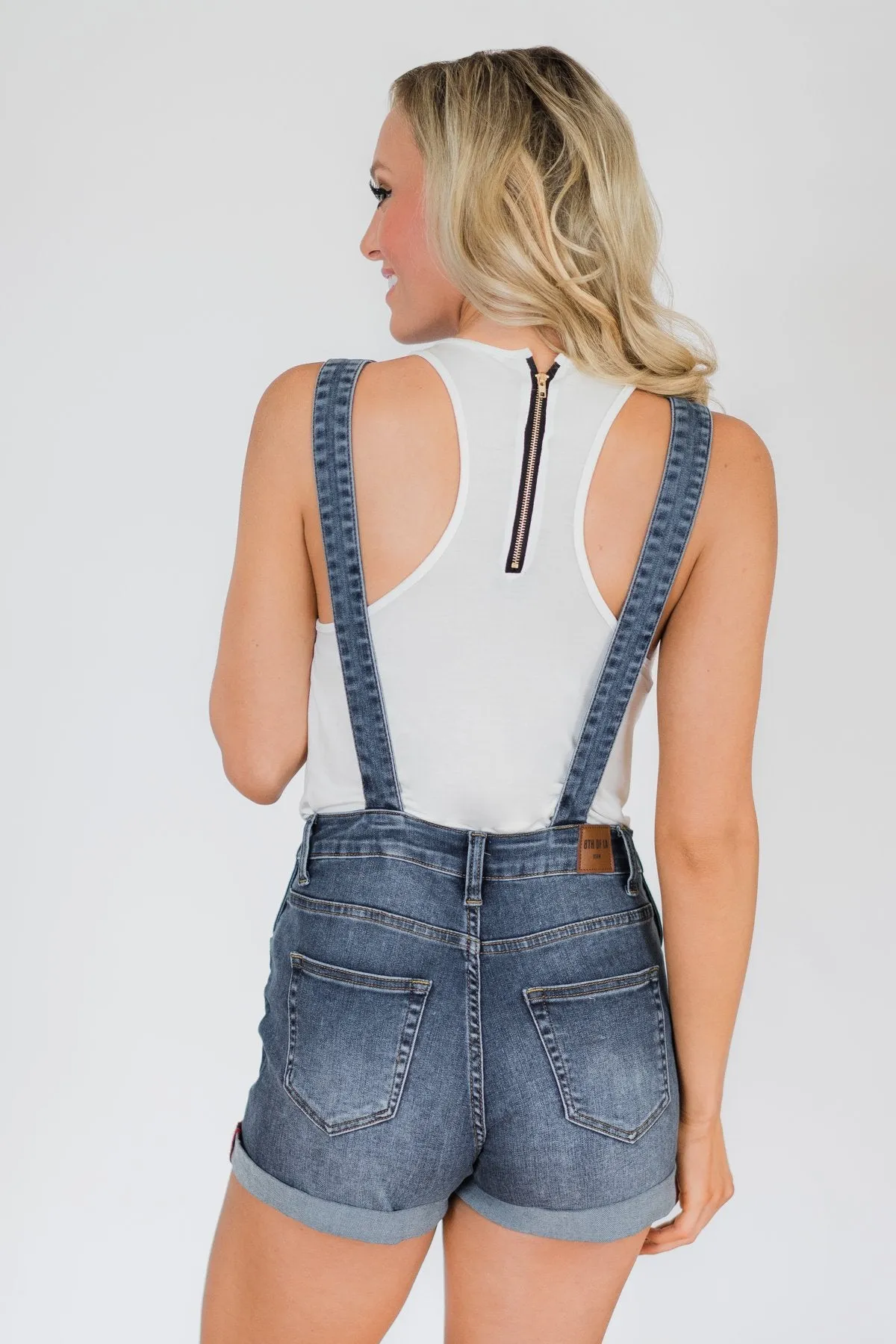8th of LA Short Overalls- Ally Wash