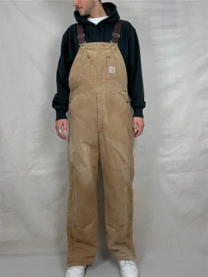 90's Carhartt Heavy Duty Vintage Dungarees/Overalls up to Size 38"