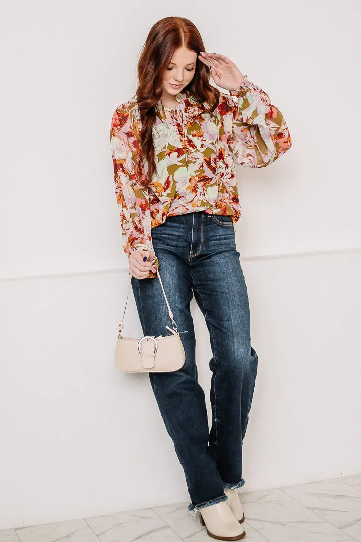 A Floral Arrangement Printed Top