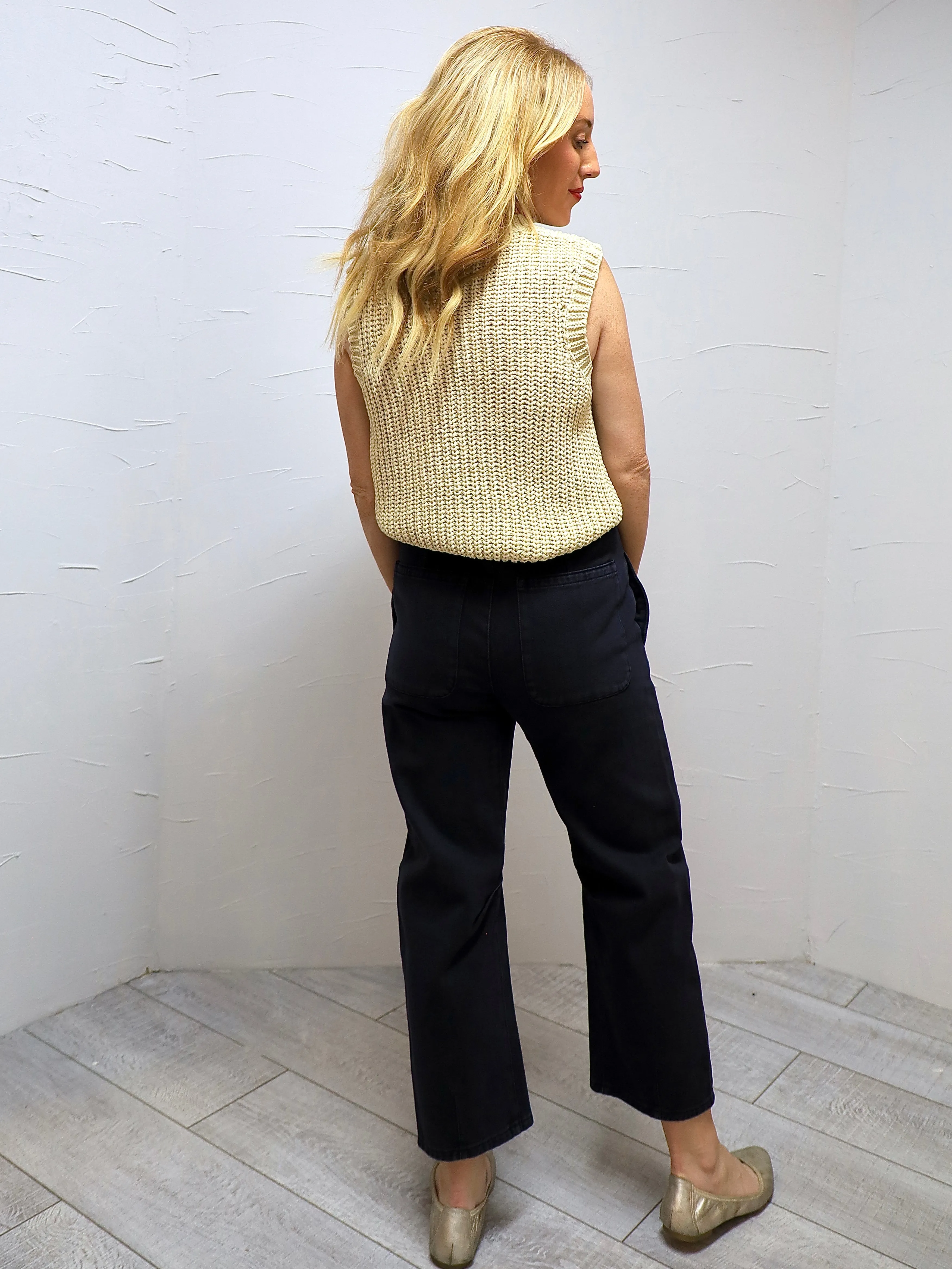 A Navy Moment Barrel Denim