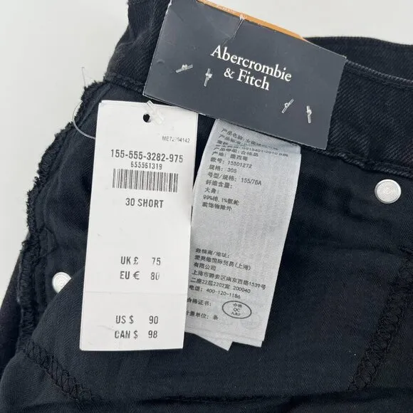 Abercrombie &amp; Fitch Curve Love Ultra High Rise 90s Straight Jean Size 30/10S NWT