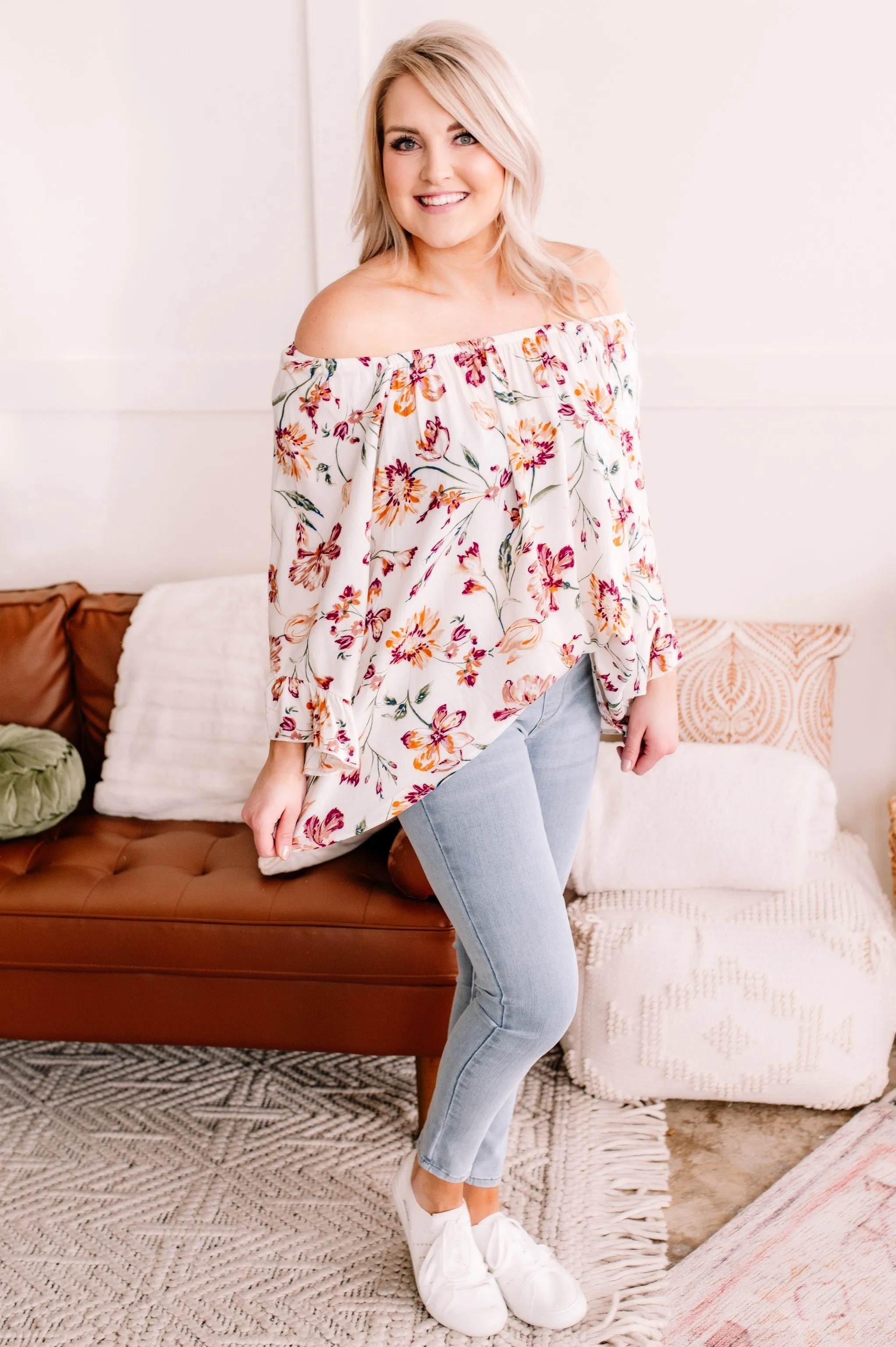 Add A Little Flare Floral Blouse