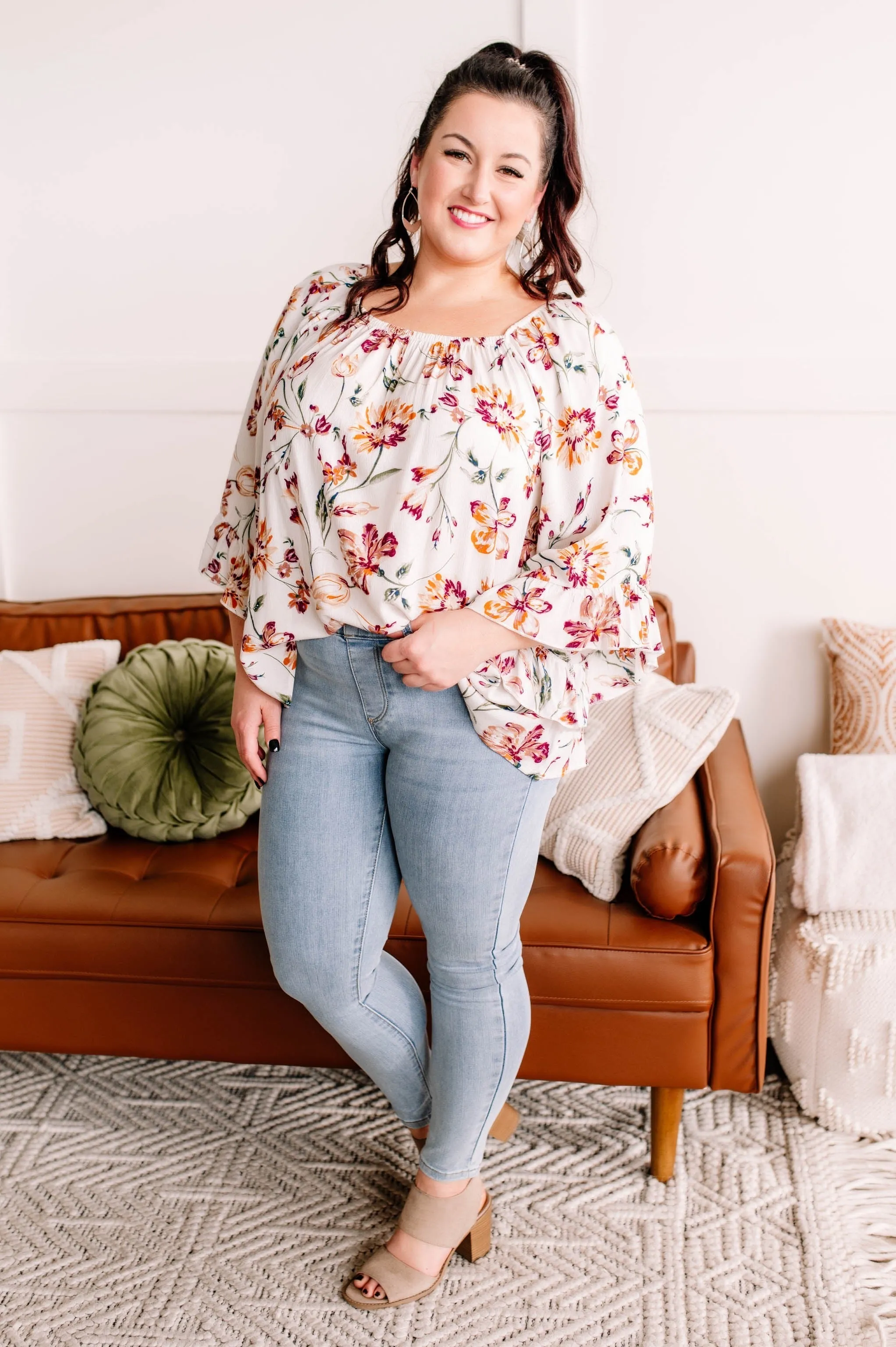 Add A Little Flare Floral Blouse