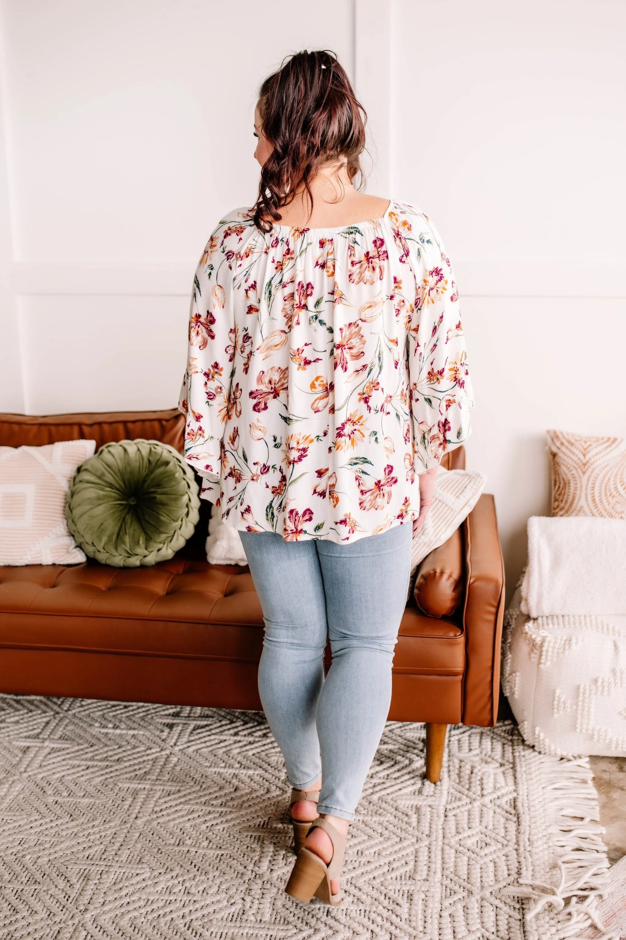 Add A Little Flare Floral Blouse