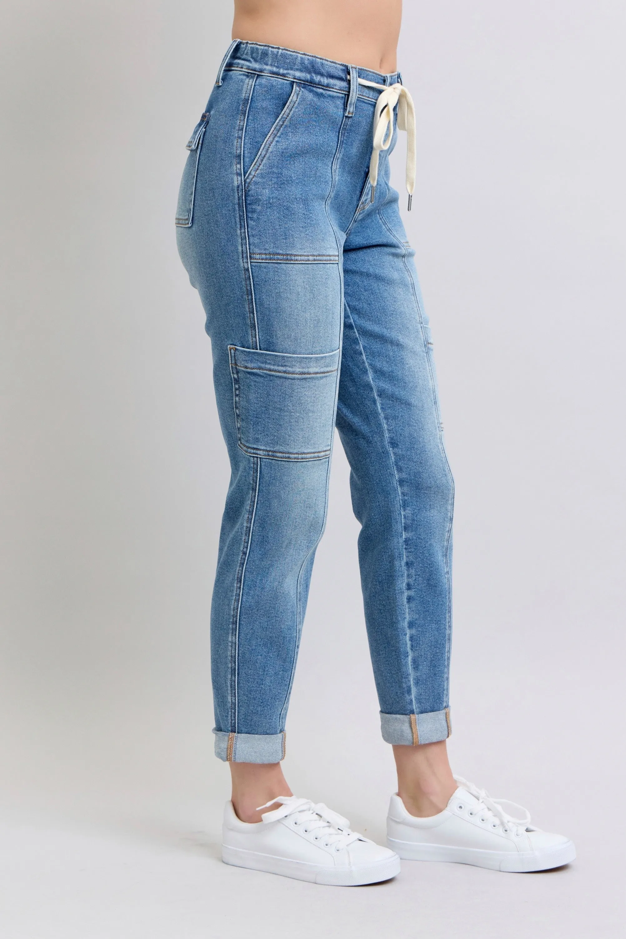 Addison High Waisted Cuffed Jogger Jeans