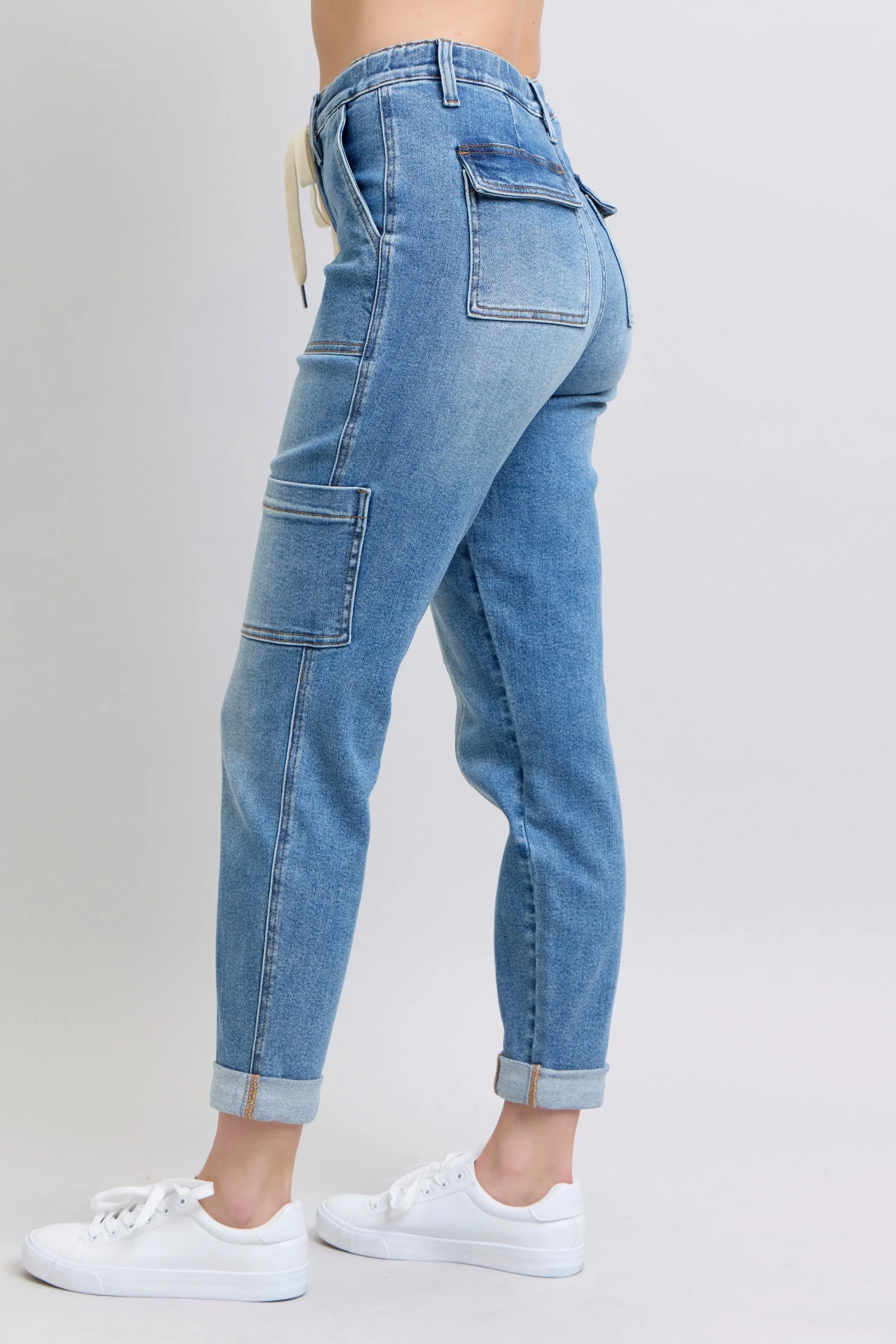 Addison High Waisted Cuffed Jogger Jeans