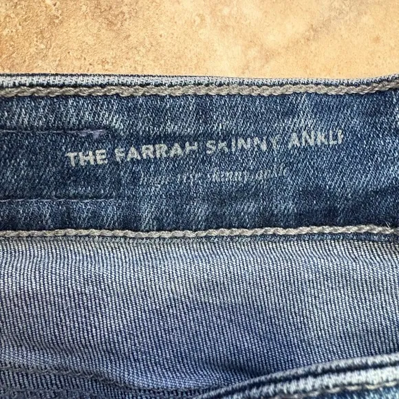 AG Adriano Goldschmied The Farrah Skinny Ankle Denim Blue Jeans Womens Size 25