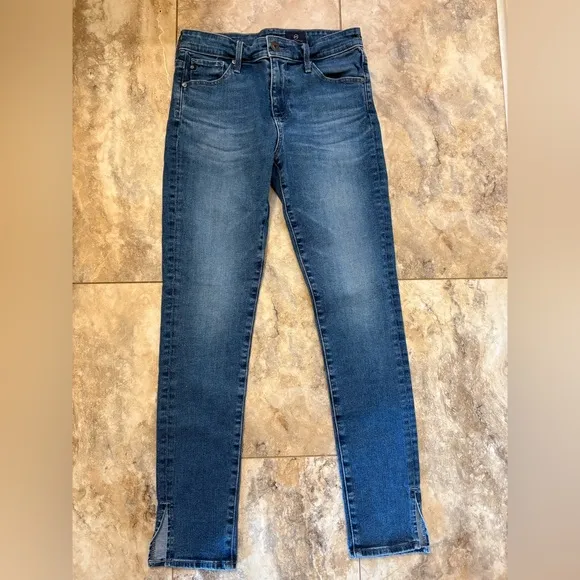 AG Adriano Goldschmied The Farrah Skinny Ankle Denim Blue Jeans Womens Size 25