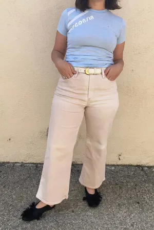 AG Jeans Pink and White Denim Trousers