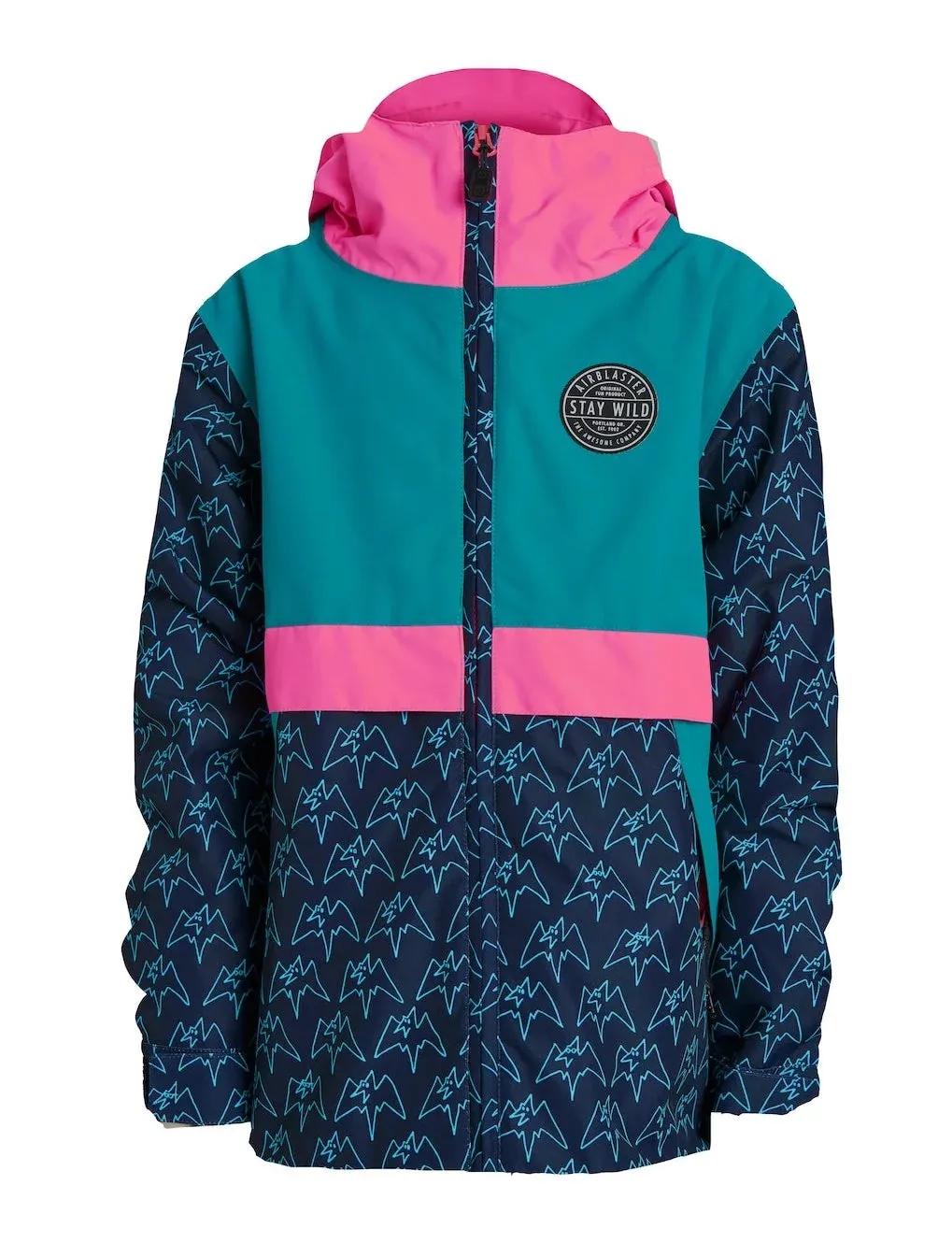 Airblaster Trencher Full Zip Jacket Youth Bluebird Terry