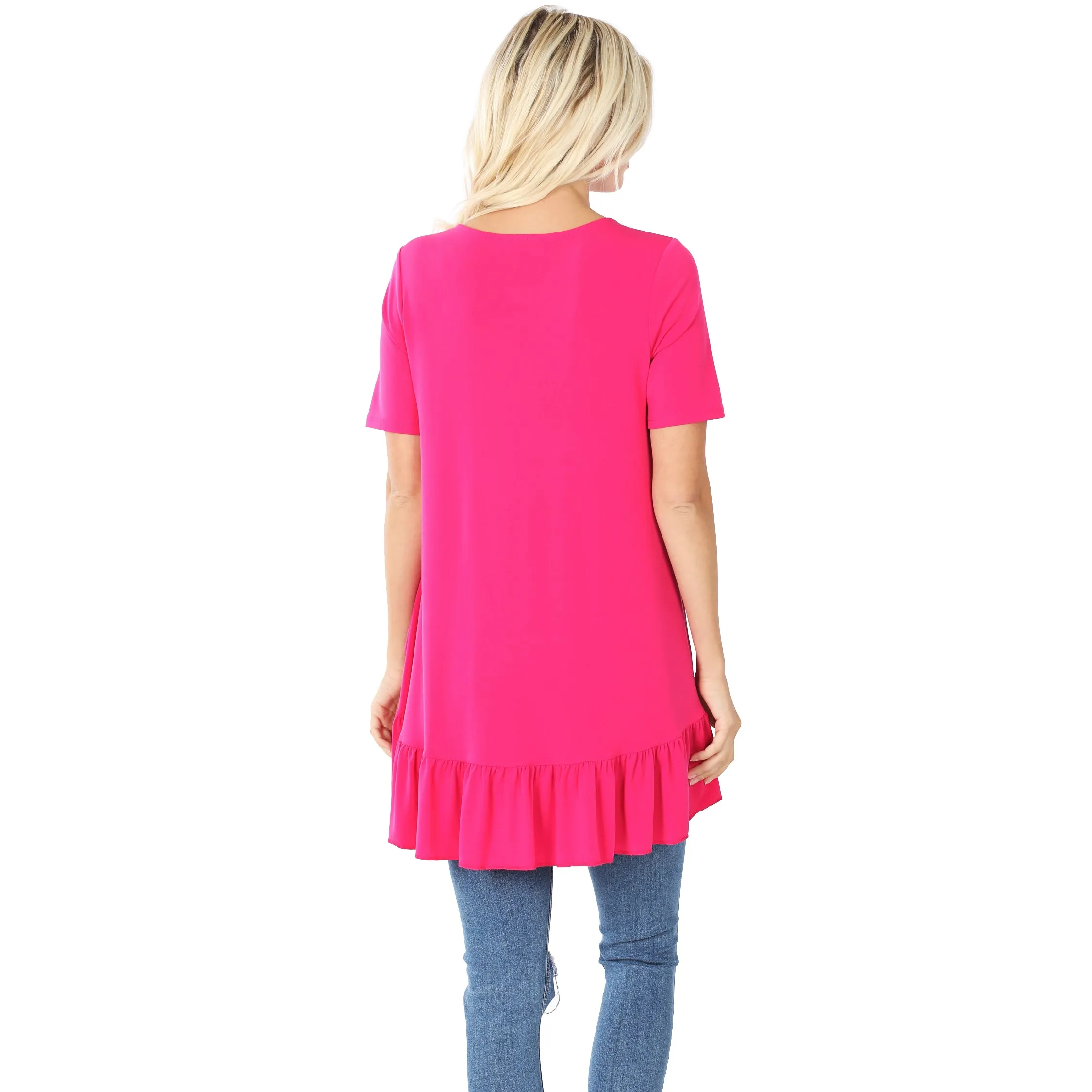 All Ruffled Up Asymmetrical Top in Mustard