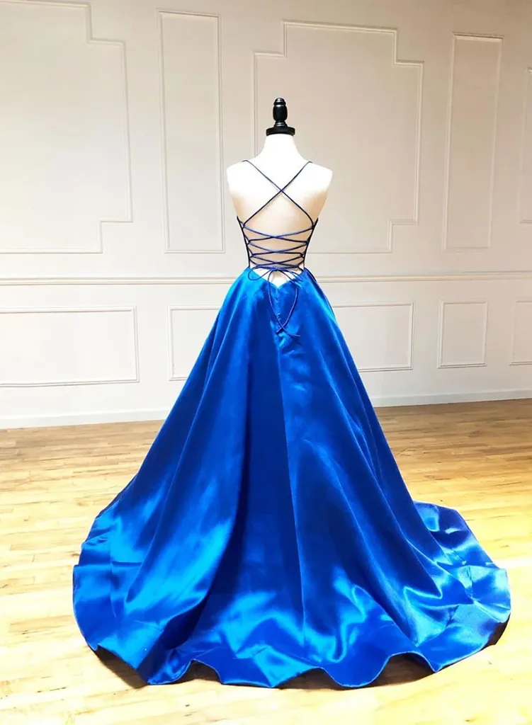 Anneprom A-line Spaghetti Straps Tulle Long Lace  red Prom Dresses APP0438