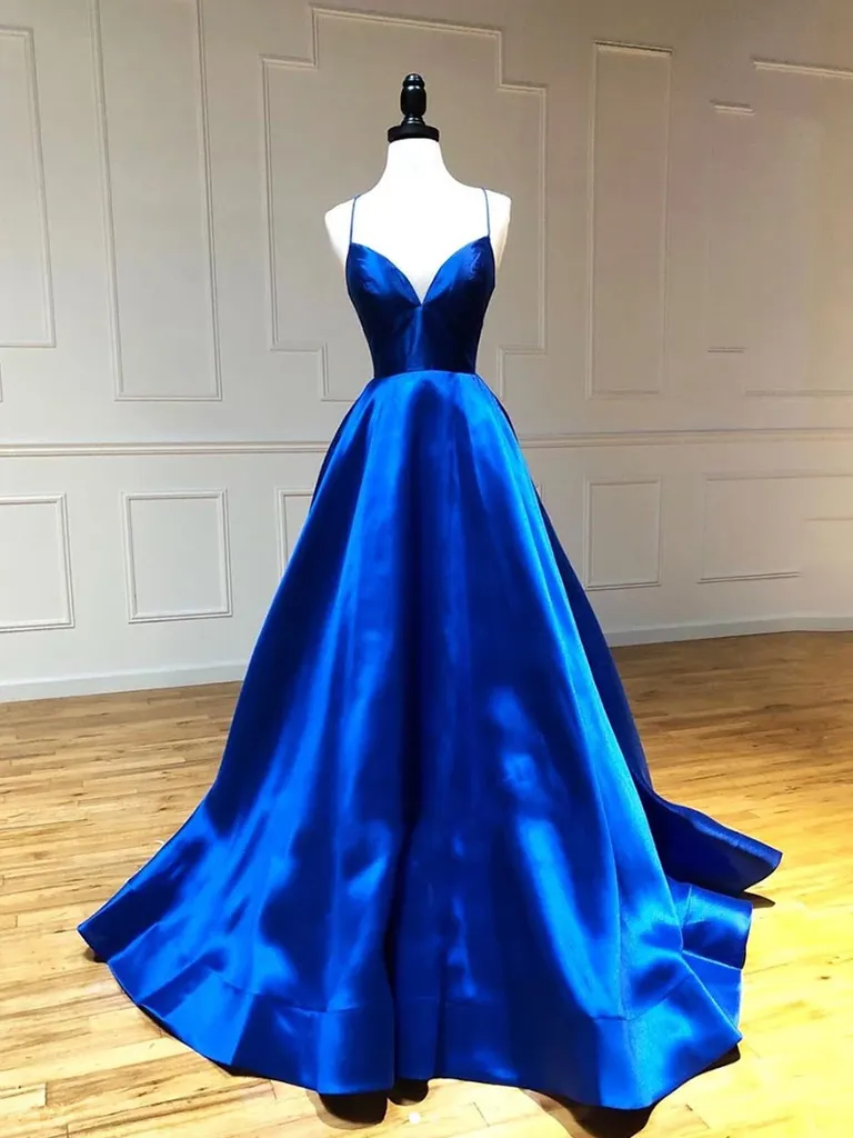 Anneprom A-line Spaghetti Straps Tulle Long Lace  red Prom Dresses APP0438