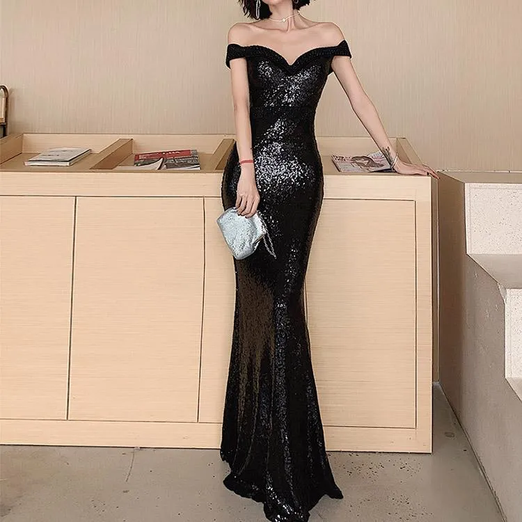 Anneprom Sequin Fishtail Long Evening Dress APP0418