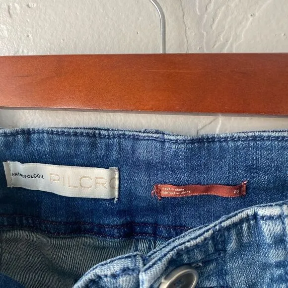 Anthropologie Pilcro Darted High-Rise Skinny Jeans in Denim Dark Wash