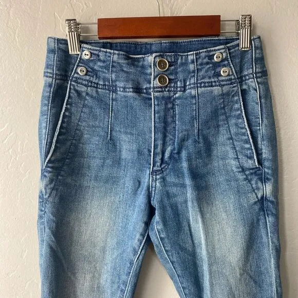 Anthropologie Pilcro Darted High-Rise Skinny Jeans in Denim Dark Wash