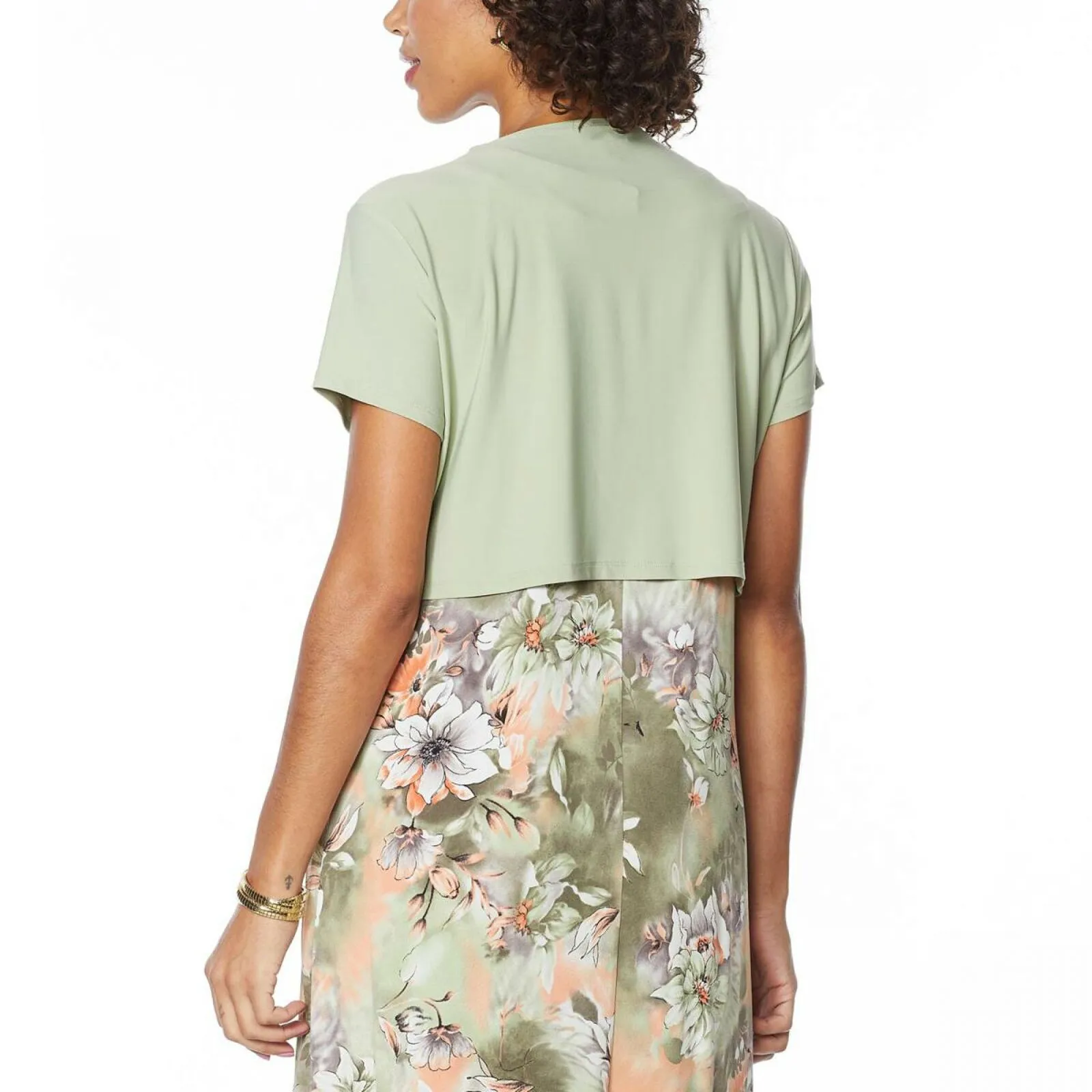 Antthony Women's Natural Flow Printed Maxi Dress And Bolero