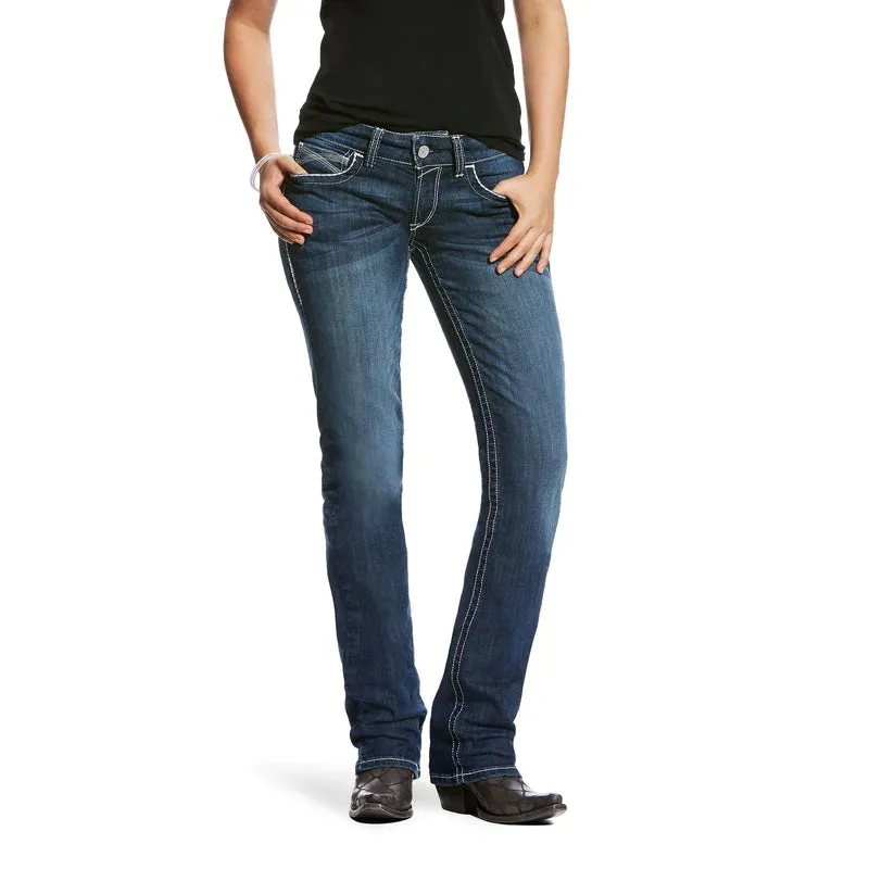 Ariat REAL Mid Rise Straight Ivy Dresden Ladies Jeans