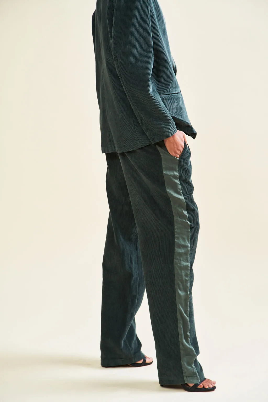 Asmeret Corduroy Suit Trousers Green