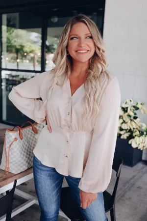 Astoria Satin Peplum Blouse