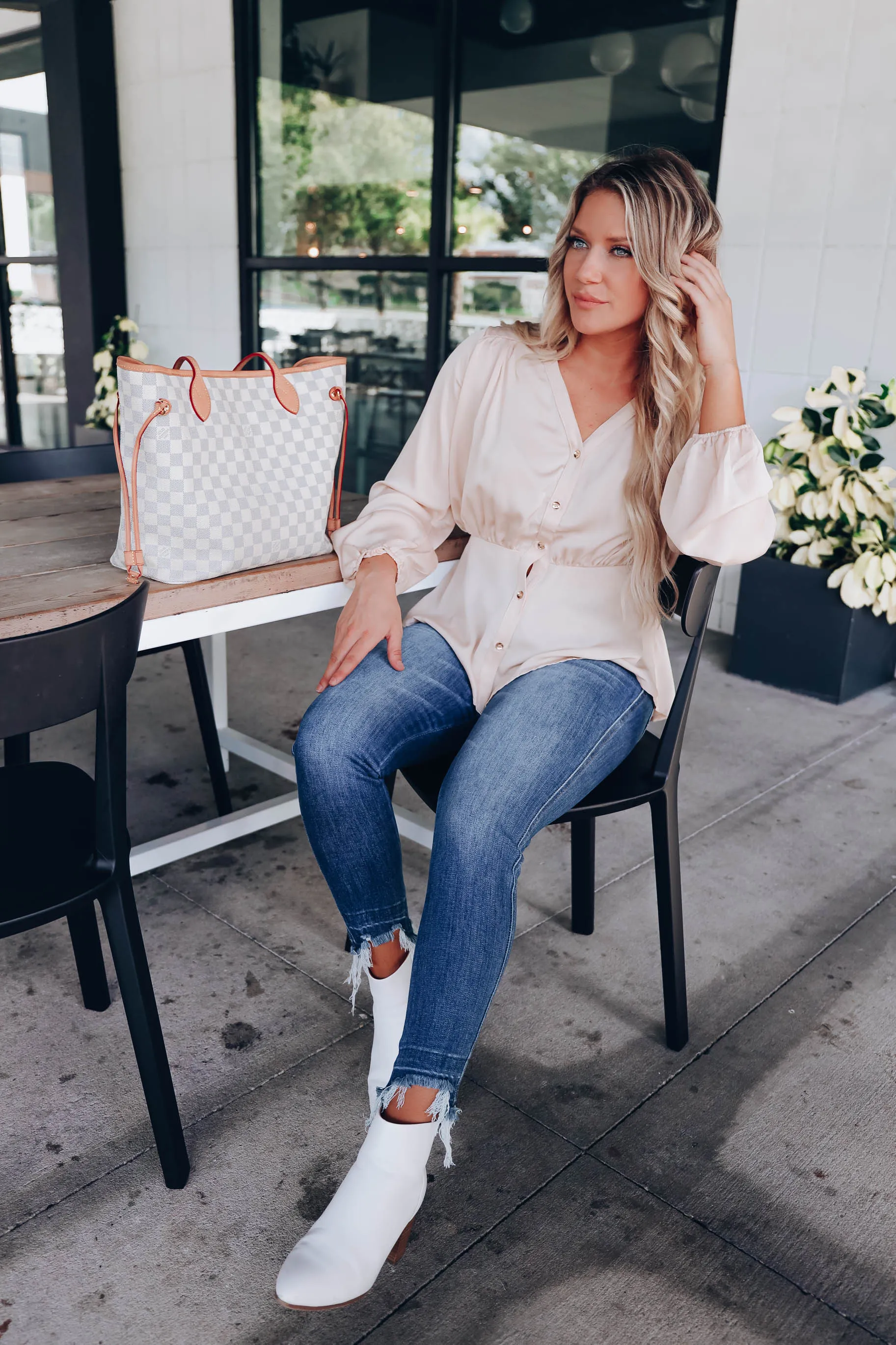 Astoria Satin Peplum Blouse