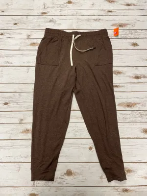 Athletic Pants By Zobha In Brown, Size: L