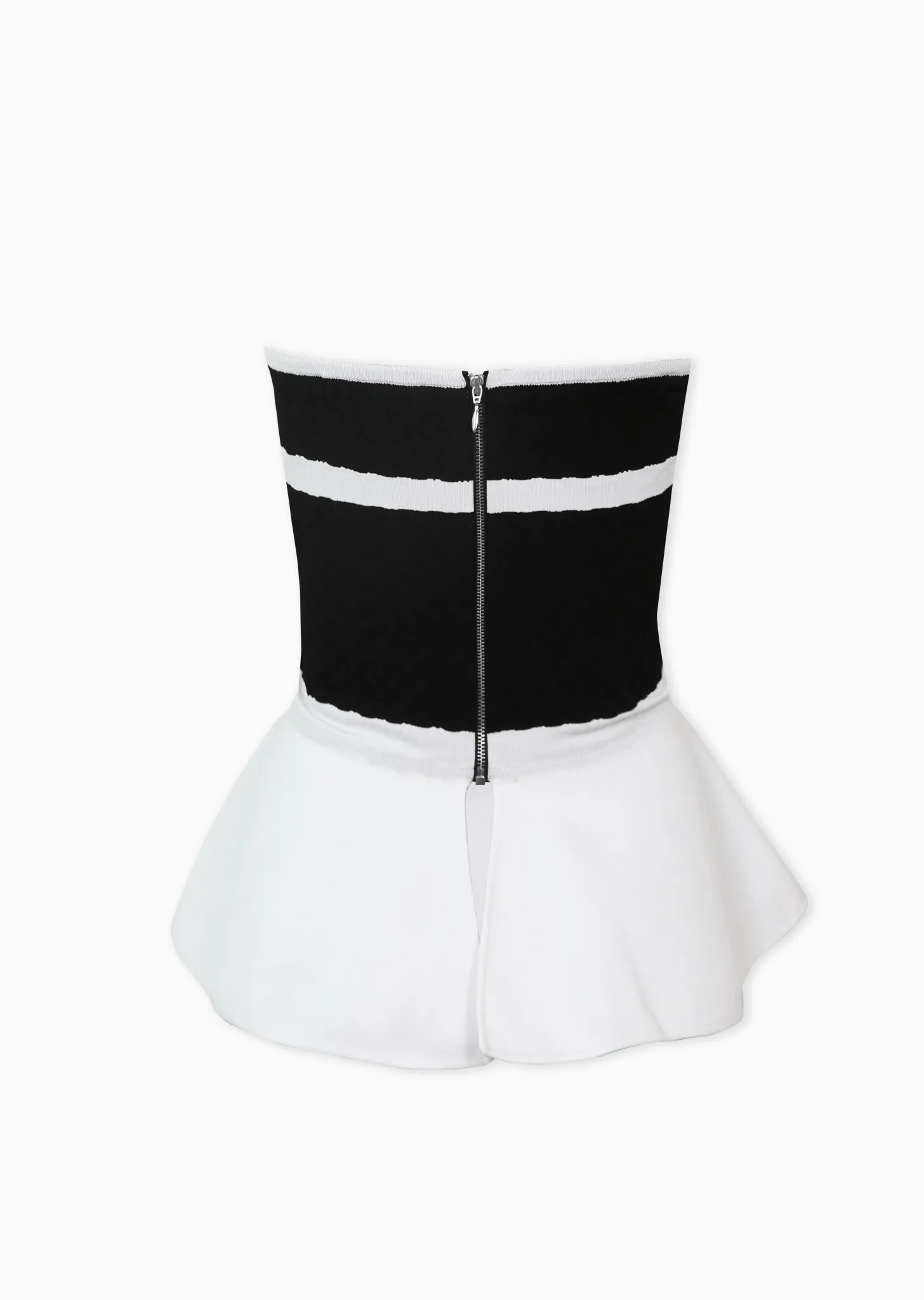 Aubrey Geometric Square Pattern Peplum Top
