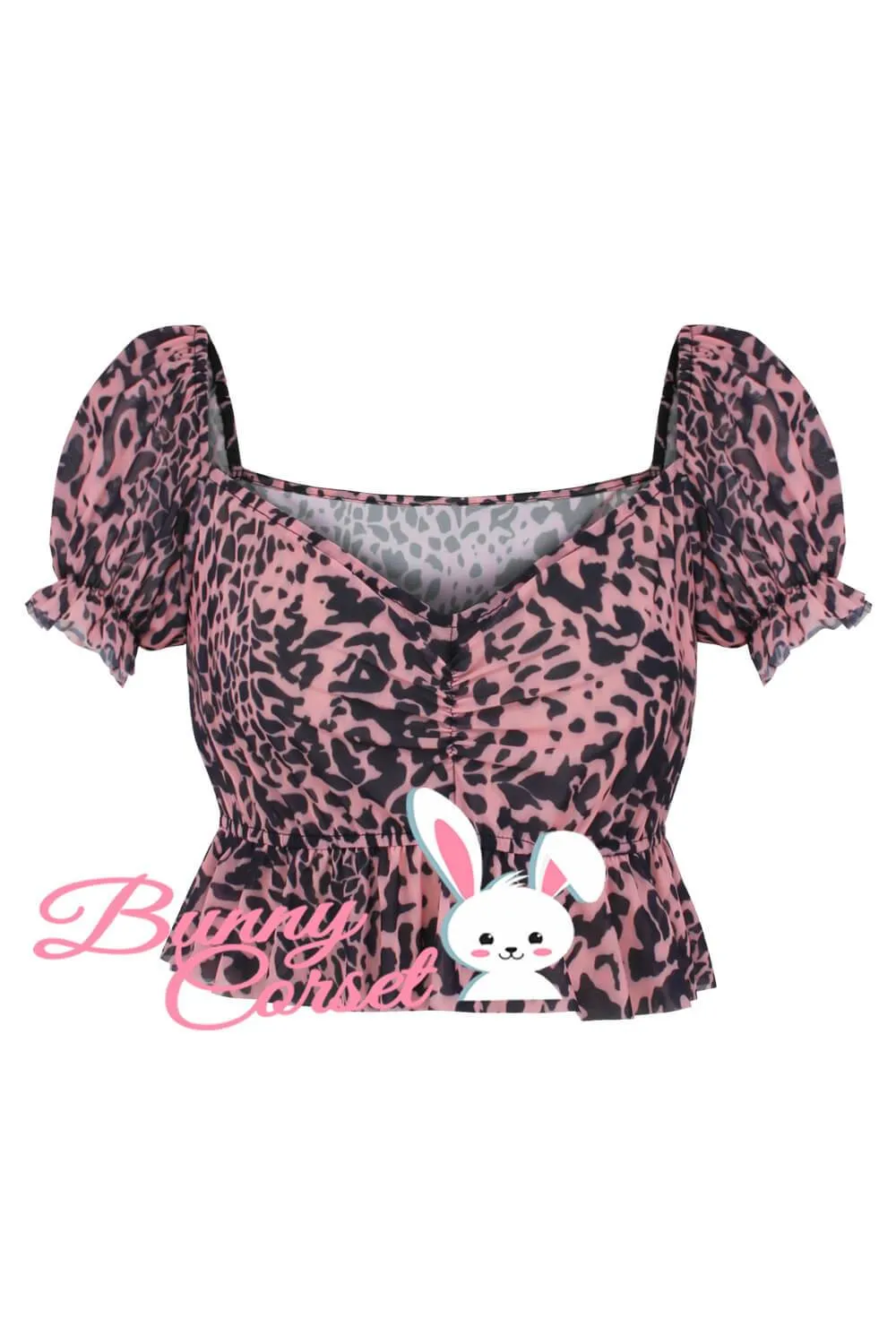 Aviva Leopard Print Mesh Top