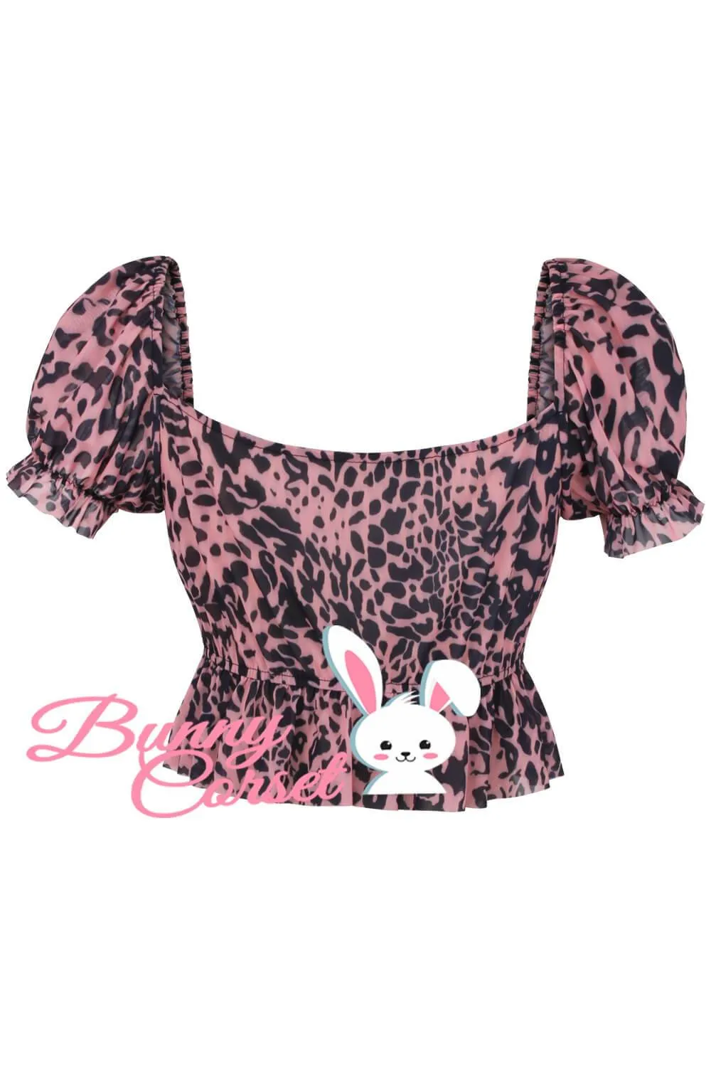 Aviva Leopard Print Mesh Top