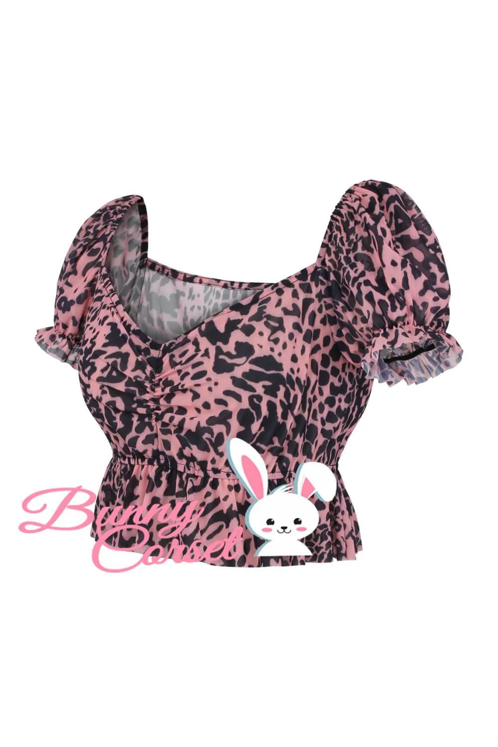 Aviva Leopard Print Mesh Top