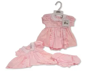 Baby Dress with Lace (NB-6m) (PK6) BIS-2120-6275