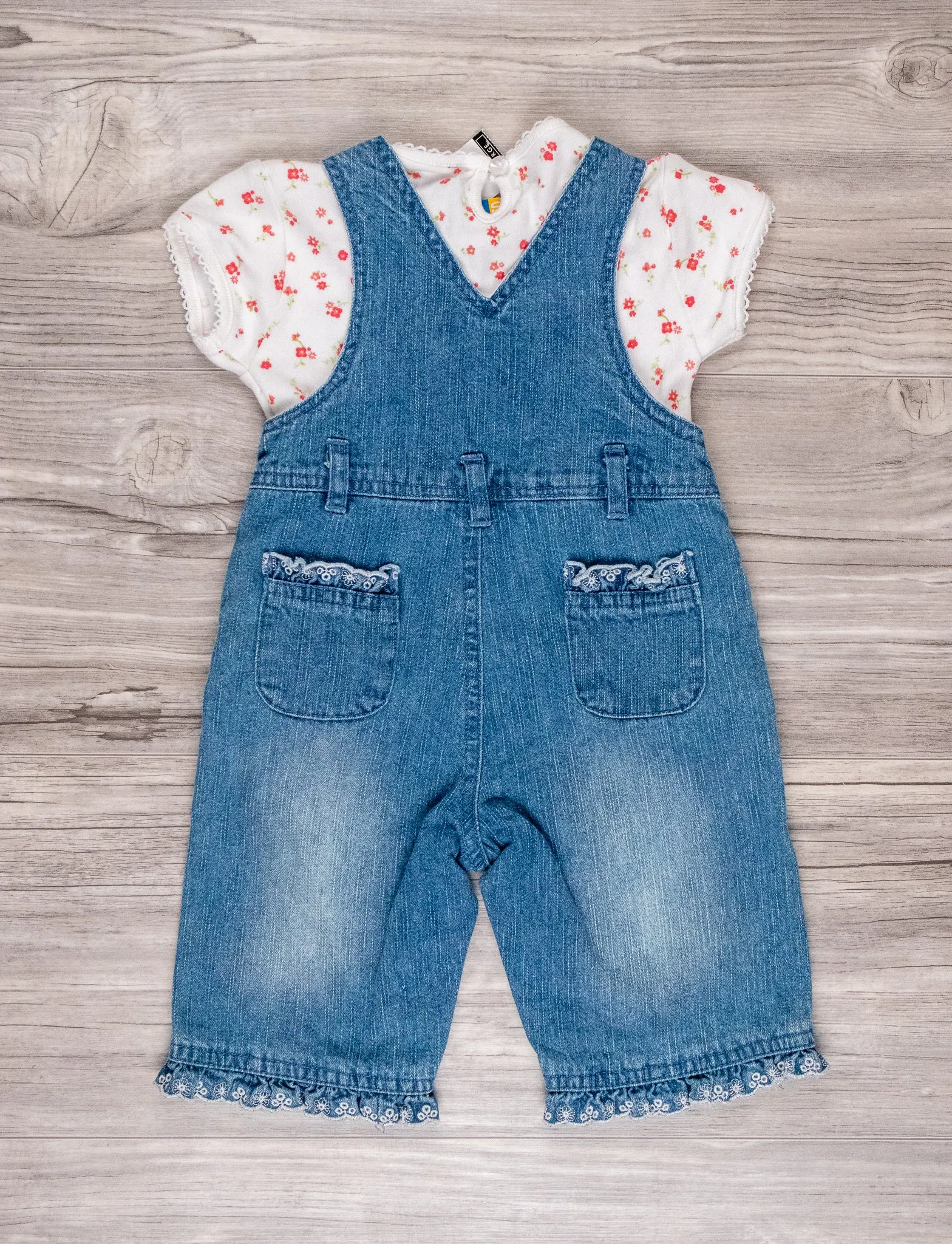 BABY GIRL SIZE 3 MONTHS - GEORGE, 2 Piece Matching Overalls Set NWT B16