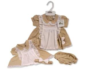 Baby Linen Dress with Lace and Embroidery (6-24m) (PK6) BIS-2120-6277